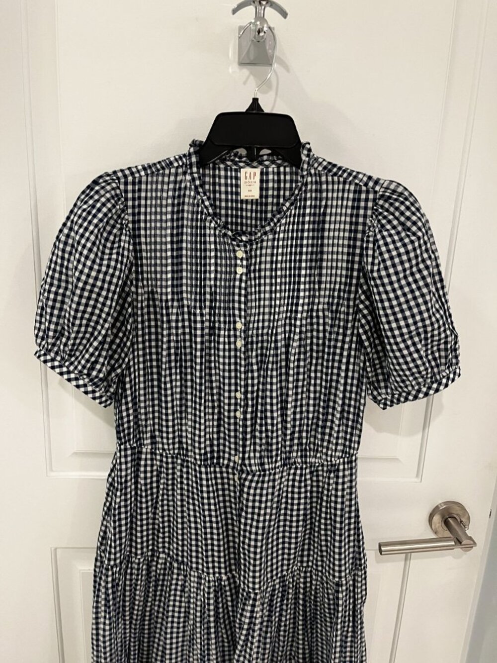 NWOT Gap X DOEN Gingham Tiered Maxi Dress Sz XXS - Picture 11 of 15